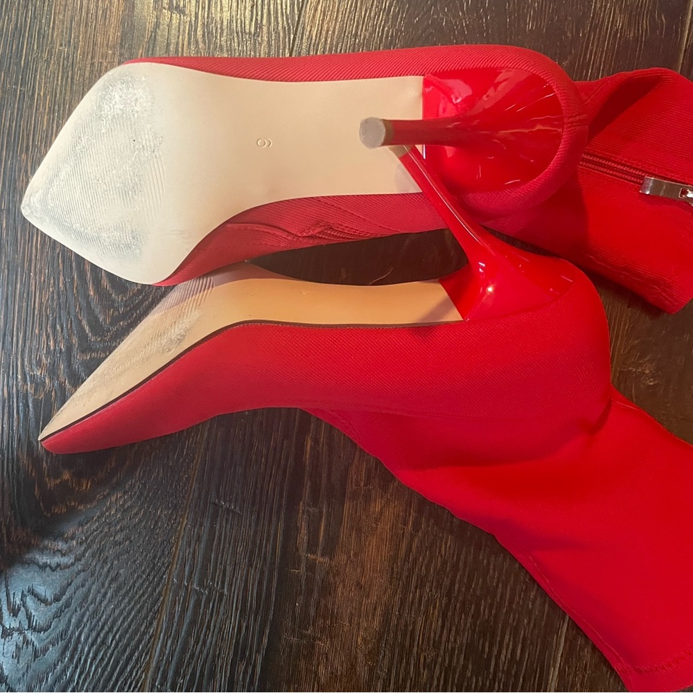 Vivianly Stretch Pointed Toe Sock Booties - image 2